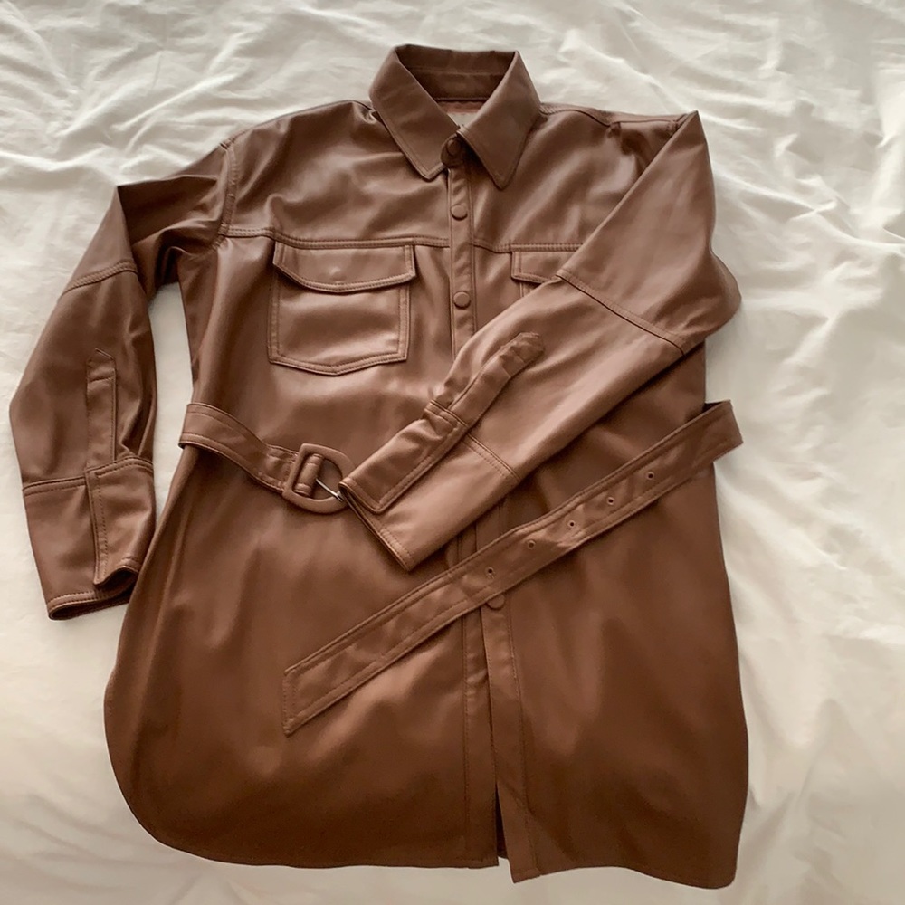 ZARA leather shirt dress - WORN ONCE